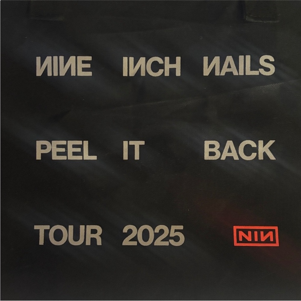Nine Inch Nails NIN Black Tote Bag Peel it Back 2025 concert - Picture 5 of 9